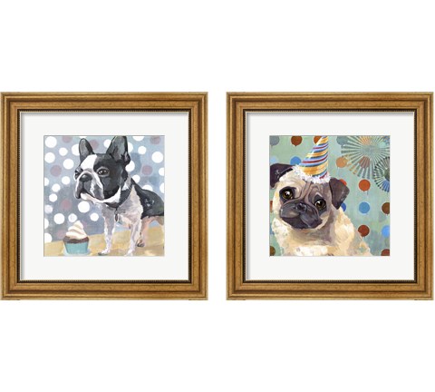 Pug Birthday 2 Piece Framed Art Print Set by Posters International Studio