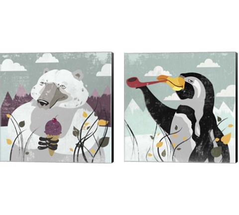 Arctic Animals 2 Piece Canvas Print Set by Posters International Studio