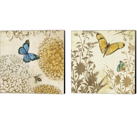 Butterfly in Flight 2 Piece Canvas Print Set by Posters International Studio