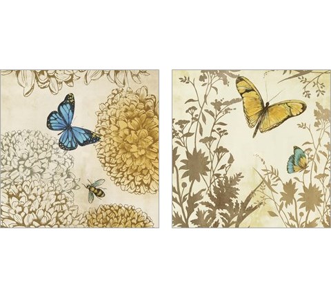 Butterfly in Flight 2 Piece Art Print Set by Posters International Studio