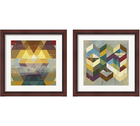 Geometrics  2 Piece Framed Art Print Set by Posters International Studio