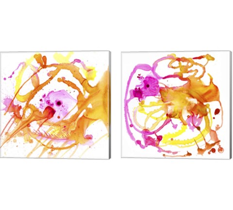 Watercolour Abstract 2 Piece Canvas Print Set by Posters International Studio