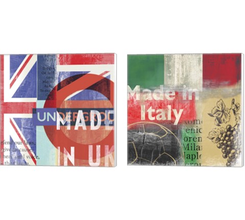 Abstract Countries  2 Piece Canvas Print Set by Posters International Studio
