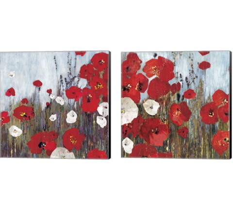 Passion Poppies 2 Piece Canvas Print Set by Posters International Studio