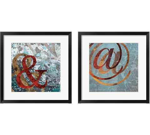 Type Characters 2 Piece Framed Art Print Set by Posters International Studio