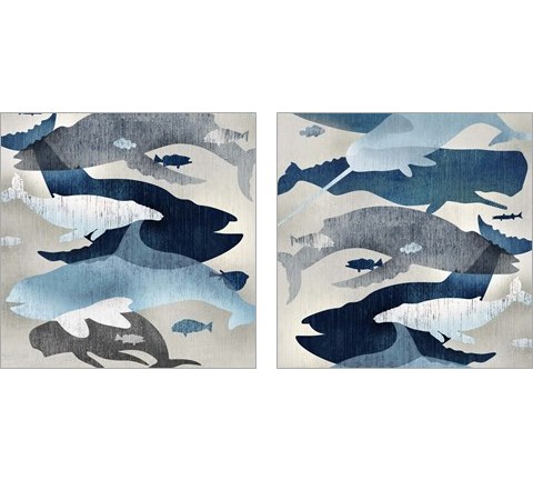 Whale Watching 2 Piece Art Print Set by Edward Selkirk