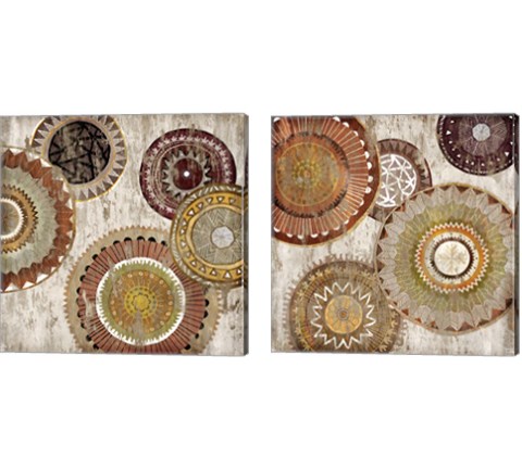 Native Circle 2 Piece Canvas Print Set by Edward Selkirk