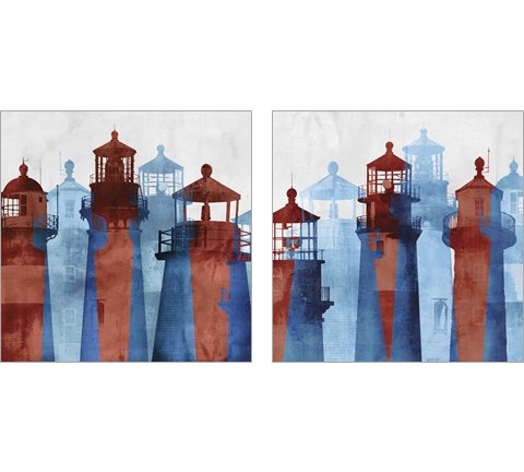 Lighthouse  2 Piece Art Print Set by Edward Selkirk