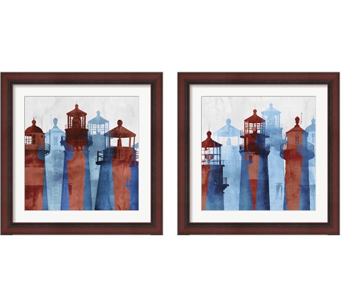 Lighthouse  2 Piece Framed Art Print Set by Edward Selkirk