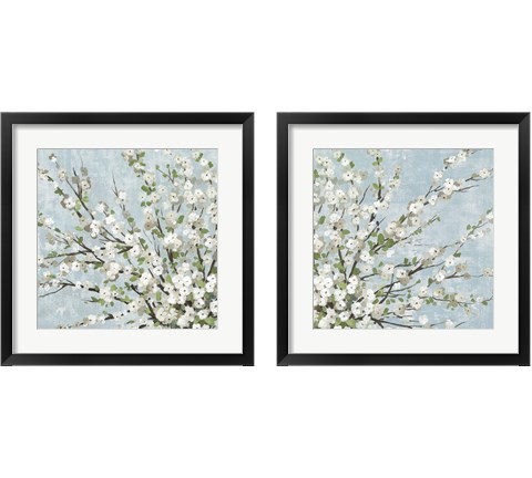 Fresh Pale Blooms 2 Piece Framed Art Print Set by Asia Jensen
