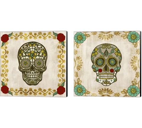 Day of the Dead 2 Piece Canvas Print Set by Melissa Wang