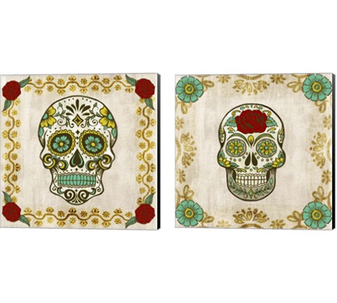 Day of the Dead 2 Piece Canvas Print Set by Melissa Wang