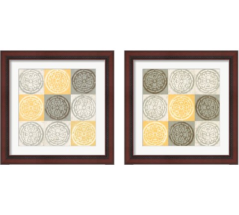 Yellow Squared 2 Piece Framed Art Print Set by Alonzo Saunders