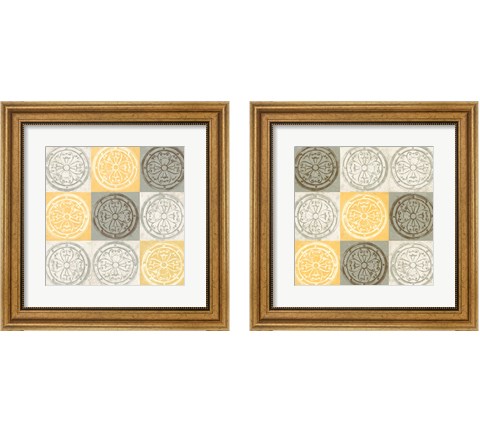 Yellow Squared 2 Piece Framed Art Print Set by Alonzo Saunders
