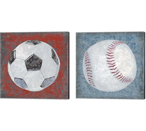 Grunge Sporting 2 Piece Canvas Print Set by Studio W