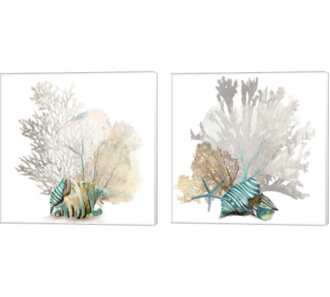 Coral 2 Piece Canvas Print Set by Aimee Wilson