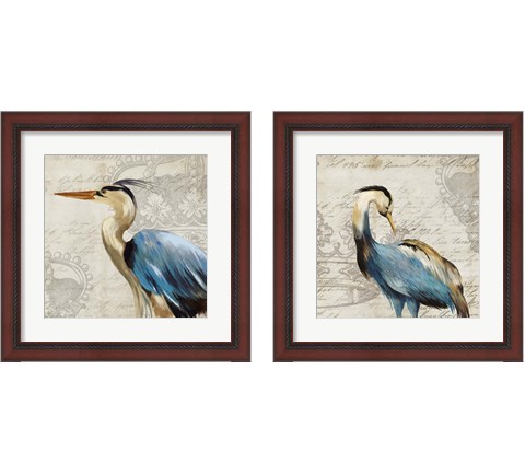 Heron 2 Piece Framed Art Print Set by Aimee Wilson