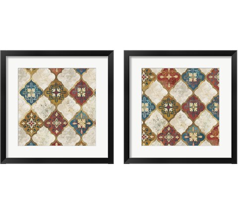 Moroccan Spice Tiles  2 Piece Framed Art Print Set by Posters International Studio