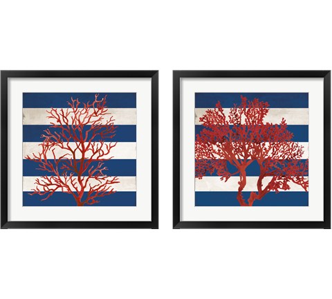 Red Coral 2 Piece Framed Art Print Set by Posters International Studio