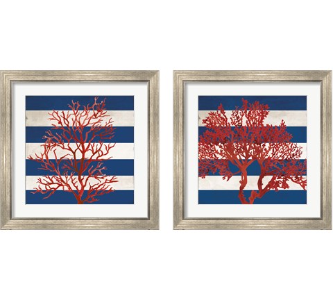 Red Coral 2 Piece Framed Art Print Set by Posters International Studio