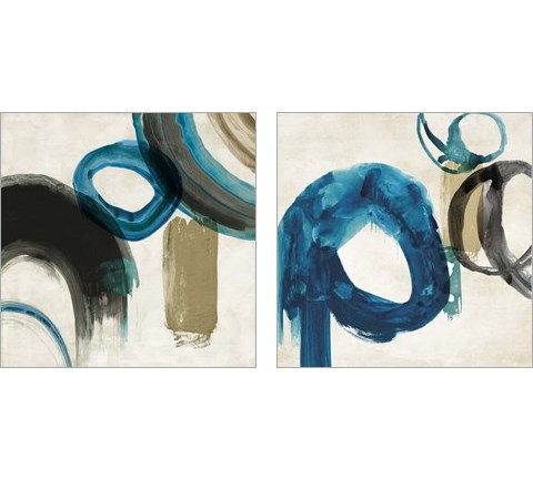 Blue Ring 2 Piece Art Print Set by PI Galerie
