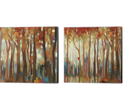 Marble Forest  2 Piece Canvas Print Set by Allison Pearce