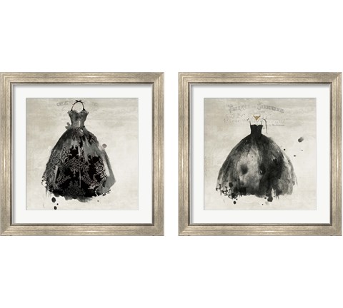 Black Dress 2 Piece Framed Art Print Set by PI Galerie