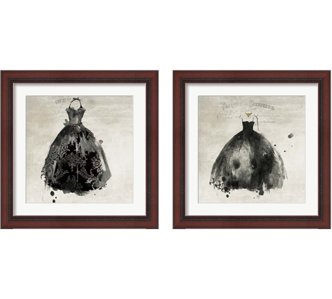 Black Dress 2 Piece Framed Art Print Set by PI Galerie