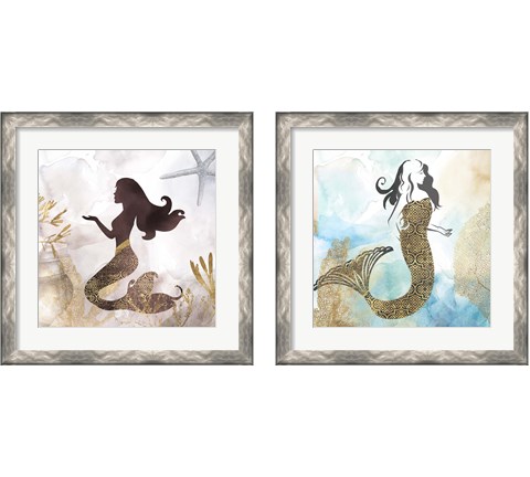 Mermaid 2 Piece Framed Art Print Set by PI Galerie