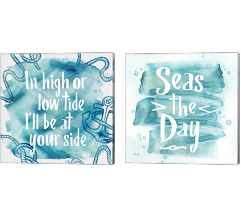 In High Tide & Seas the Day 2 Piece Canvas Print Set by PI Galerie