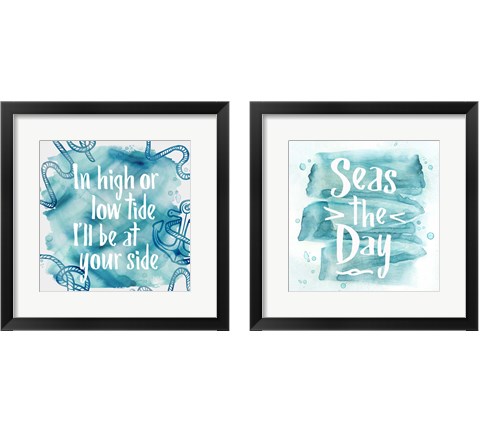 In High Tide & Seas the Day 2 Piece Framed Art Print Set by PI Galerie