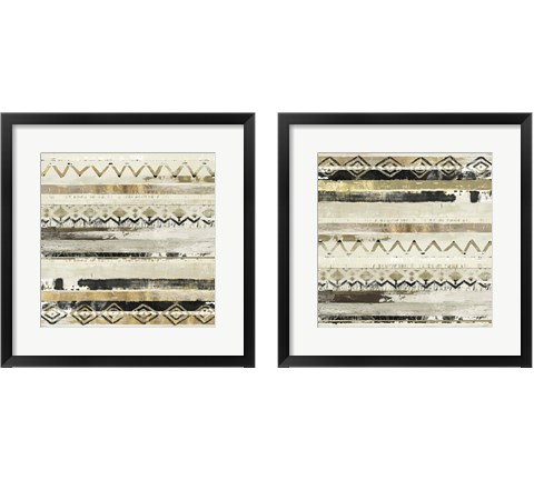 African Patchwork 2 Piece Framed Art Print Set by Tom Reeves