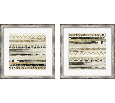 African Patchwork 2 Piece Framed Art Print Set by Tom Reeves