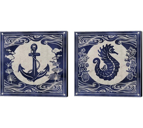 Ink Nautical 2 Piece Canvas Print Set by Edward Selkirk