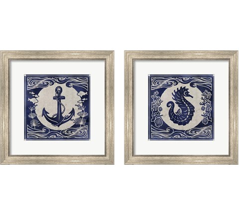 Ink Nautical 2 Piece Framed Art Print Set by Edward Selkirk