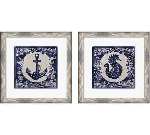 Ink Nautical 2 Piece Framed Art Print Set by Edward Selkirk