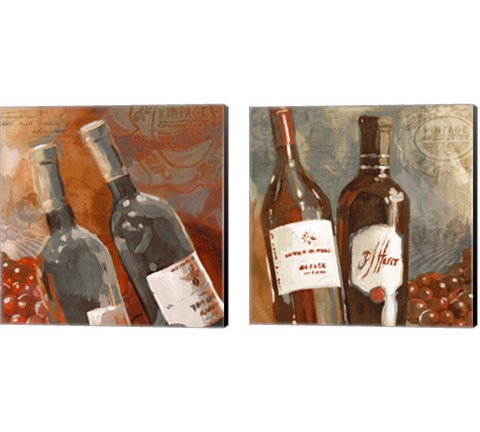 Red Wine 2 Piece Canvas Print Set by Edward Selkirk