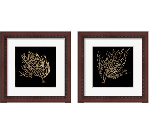Gold Coral 2 Piece Framed Art Print Set by Aimee Wilson