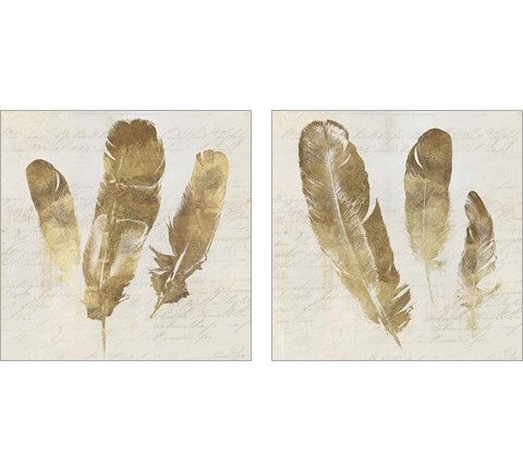 Feather Softly 2 Piece Art Print Set by Aimee Wilson