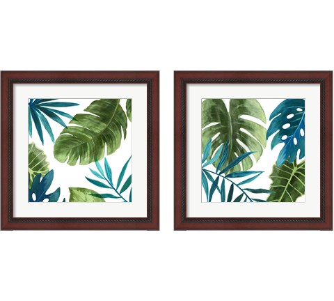 Tropical Leaves 2 Piece Framed Art Print Set by Asia Jensen