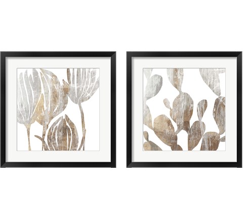 Marble Foliage 2 Piece Framed Art Print Set by Posters International Studio