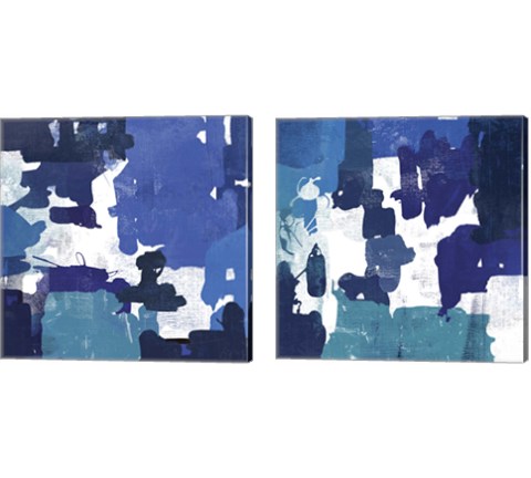 Block Paint Blue 2 Piece Canvas Print Set by Posters International Studio