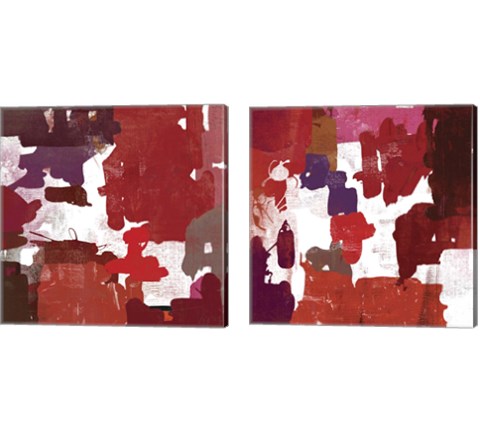 Block Paint Red 2 Piece Canvas Print Set by Posters International Studio