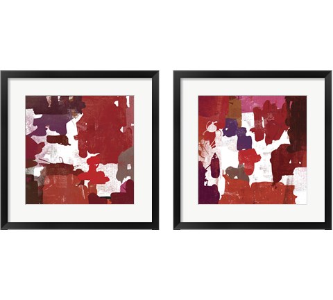 Block Paint Red 2 Piece Framed Art Print Set by Posters International Studio