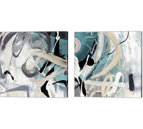 Tangled Teal 2 Piece Canvas Print Set by Posters International Studio