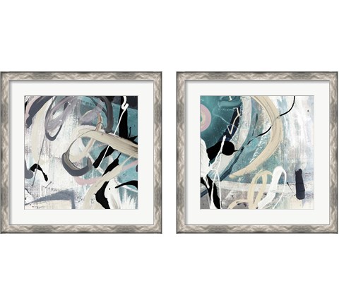 Tangled Teal 2 Piece Framed Art Print Set by Posters International Studio