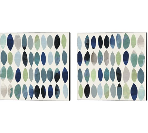 Leaf Abstract 2 Piece Canvas Print Set by Posters International Studio