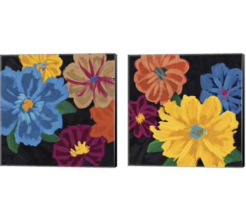 Bright Flowers  2 Piece Canvas Print Set by Edward Selkirk