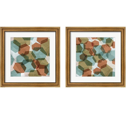 Hexagons  2 Piece Framed Art Print Set by Edward Selkirk