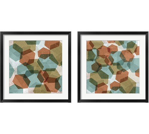 Hexagons  2 Piece Framed Art Print Set by Edward Selkirk